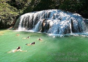 Estância Mimosa é um passeio de cachoeiras em Bonito. – Foto: Daniel De Granville